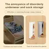 Self Adhesive Underwear Storage Box Dustproof Wall-Mounted Panties Socks Organizer Simple Style Space-saving 4