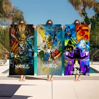Cool L-LEGOs Cartoon N-Ninjago Microfiber Beach Towel Absorbent Quick dry Soft Yoga Swimming Resort Mountain Climbing Towel 1