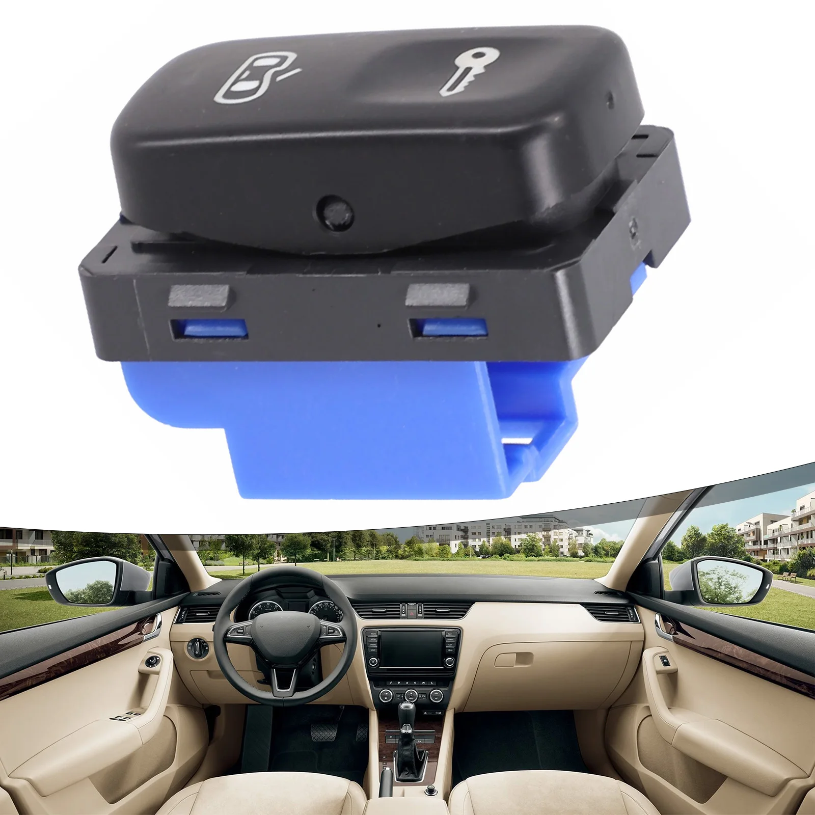 

Удобная и надежная кнопка переключения центрального дверного замка для Skoda Octavia Mk2, прочный материал, идеальная установка