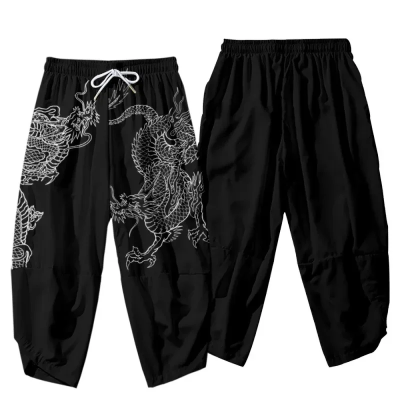 

Summer Japan Streetwear Hip Hop Print Harem Pants Men Nine Points Pants Casual Jogger Pants Trousers Oversize 6XL