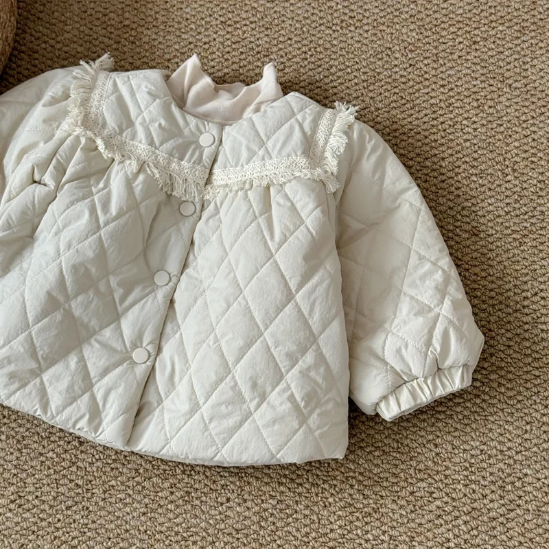 Girls Coat Winter Childrens Clothing Korean Style Baby Girls Fashion Cotton Quilted Quilted Coat Casual Simple Daily