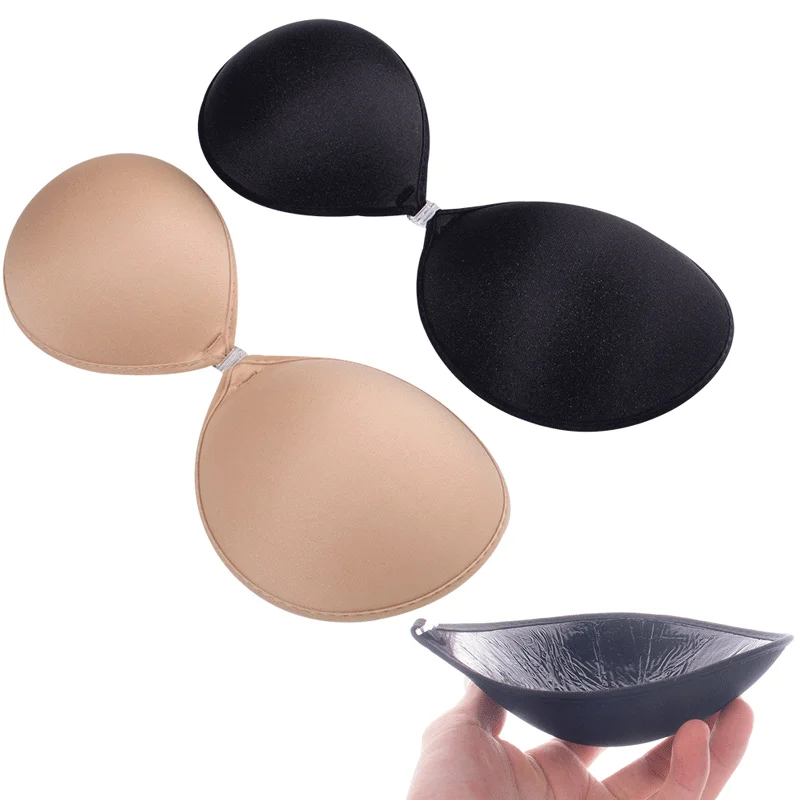 Sexy Women Invisible Push Up Bra Self-Adhesive Silicone Bust Front Closure Sticky Bra Black Skin Backless Strapless Seamless women lingerie womens bras womens lingerie