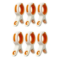 12 Pack Reusable Windproof Beach Towel Clips - Durable Extra Large Clothespins (6 Pack White)