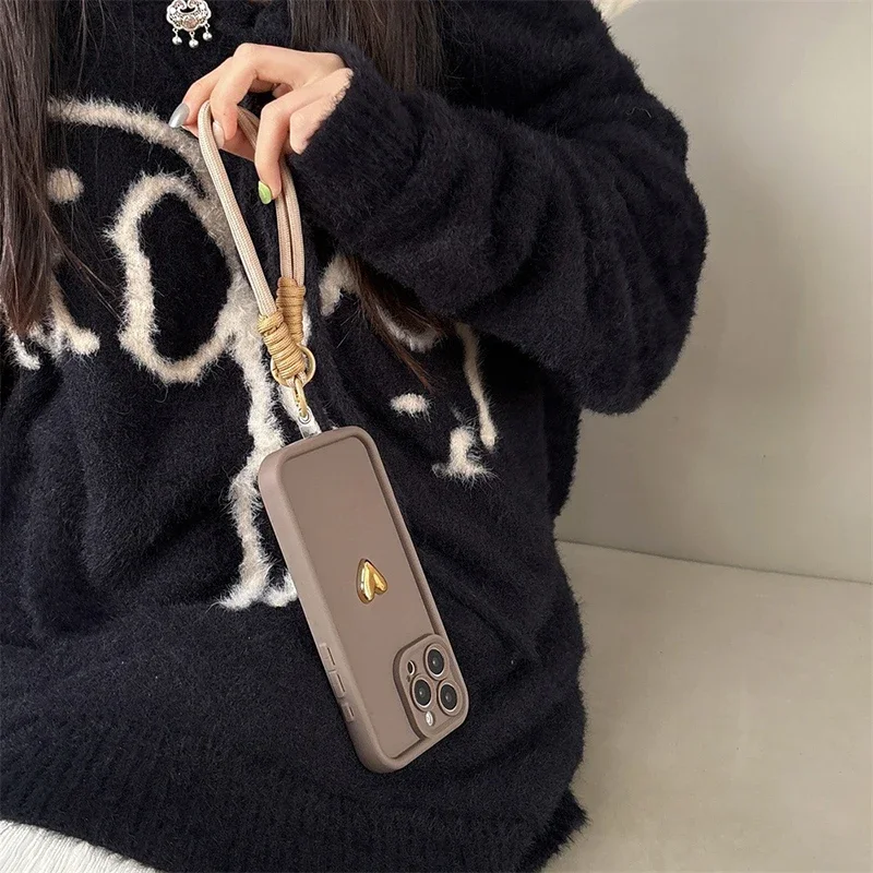 รูปสินค้า เคสโทรศัพท์แฟชั่นเกาหลี 3D ลายน่ารัก พร้อมสายคล้องมือ