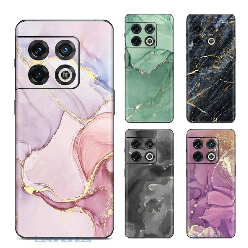 

Colorful Marble Grain Decal Skin For OnePlus 10 Pro Back Screen Protector Film Full Cover Unique 3M Wrap Durable Sticker