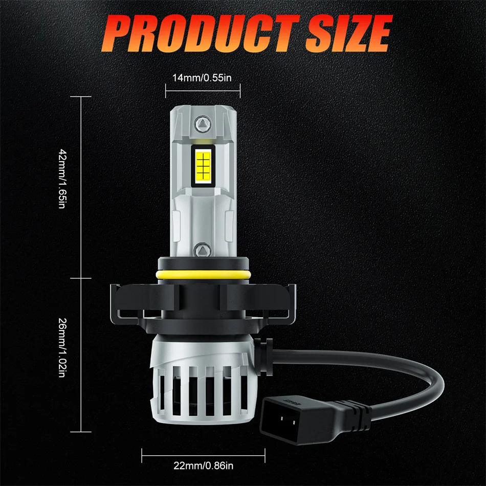 2 Stücke 5202 H16(EU) PSX24W Auto LED Nebelscheinwerfer 22000LM Super Helle Nebelscheinwerfer 100 Watt Nebelscheinwerfer 6000 Karat Weiß 12 V Autolampen – Detail 6