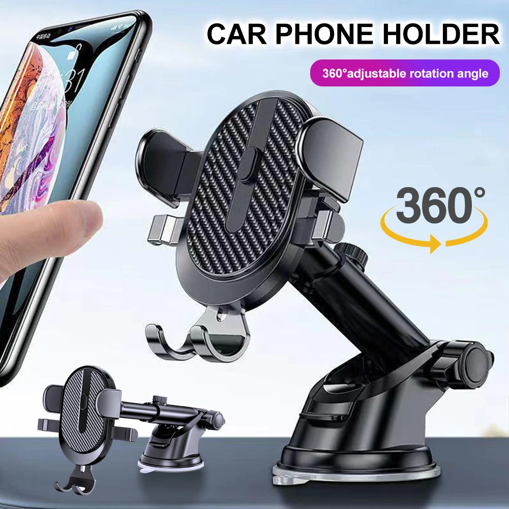 

Sucker Car Phone Holder Mount Stand GPS Telefon Mobile Cell No Magnetic Support For IPhone 15 14 13 Pro Xiaomi Huawei Samsung