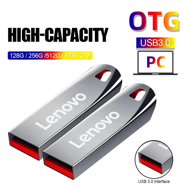 Lenovo Usb Flash Drives 128Gb Metallo Pendrive Capacità Pen Drive Usb 3.0 Usb Memorias Usb Stick Regalo Spedizione Gratuita Per Tablet