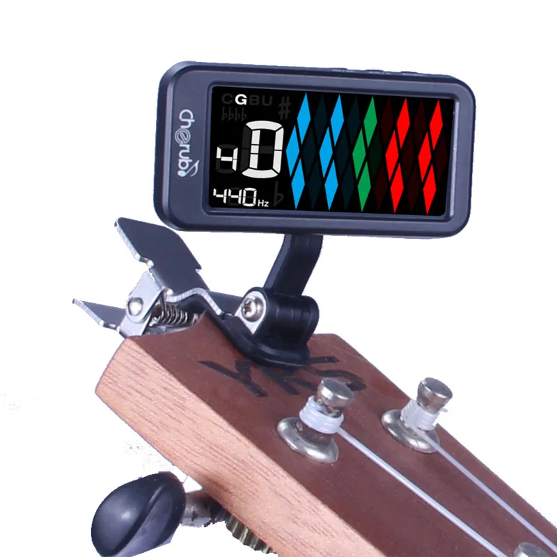 cherub WST-905 Guitar Tuner Clip-on guitar tuner Bass Ukulele High sensitivity | Спорт и развлечения