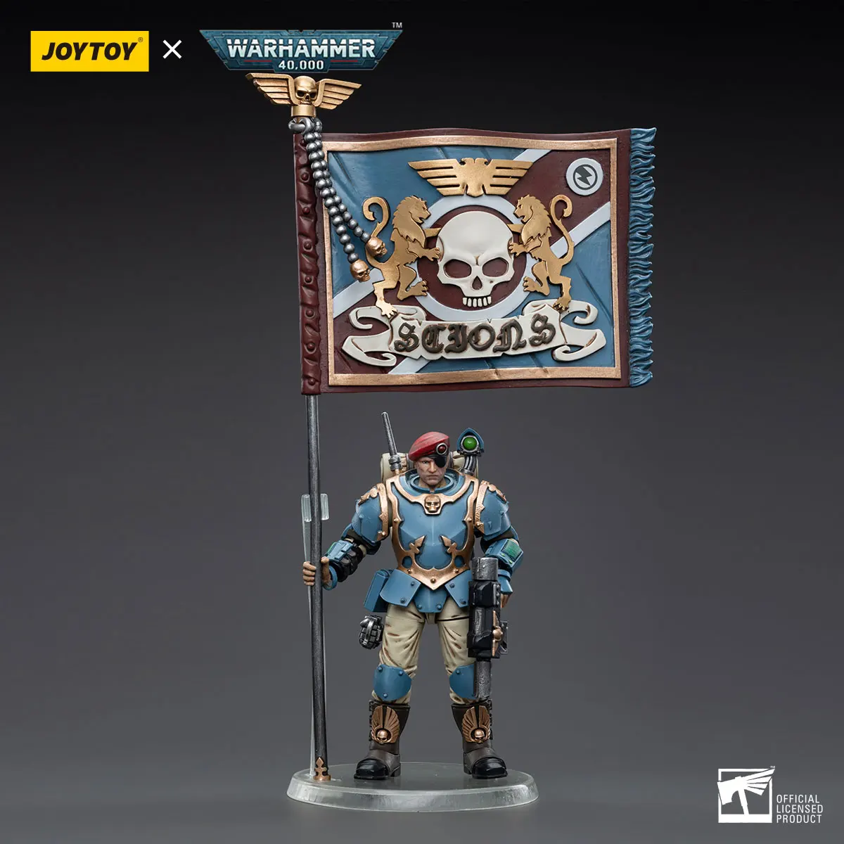 JOYTOY 워해머 40k 1:18 아스트라 밀리타룸 템페스투스 시온스 커맨드 분대 55 번째 캡픽 이글스