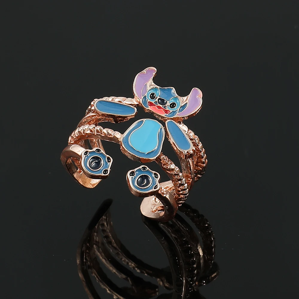 Stitsch Rig Disney Lilo & Stitch Opening Rings Cartoon Cute Stitch Adjustable Ring ...