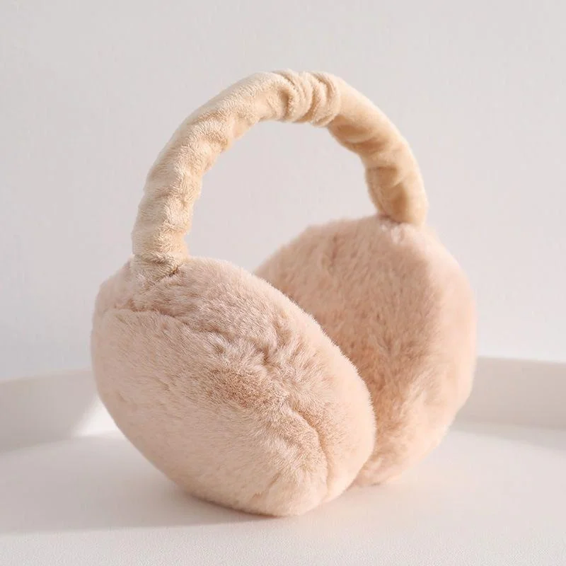 New Earmuffs Women's Winter Cute Foldable Simple Ear Cover Ear Protection Korean Version Warmth Plush Warm Anti-freeze Eartips