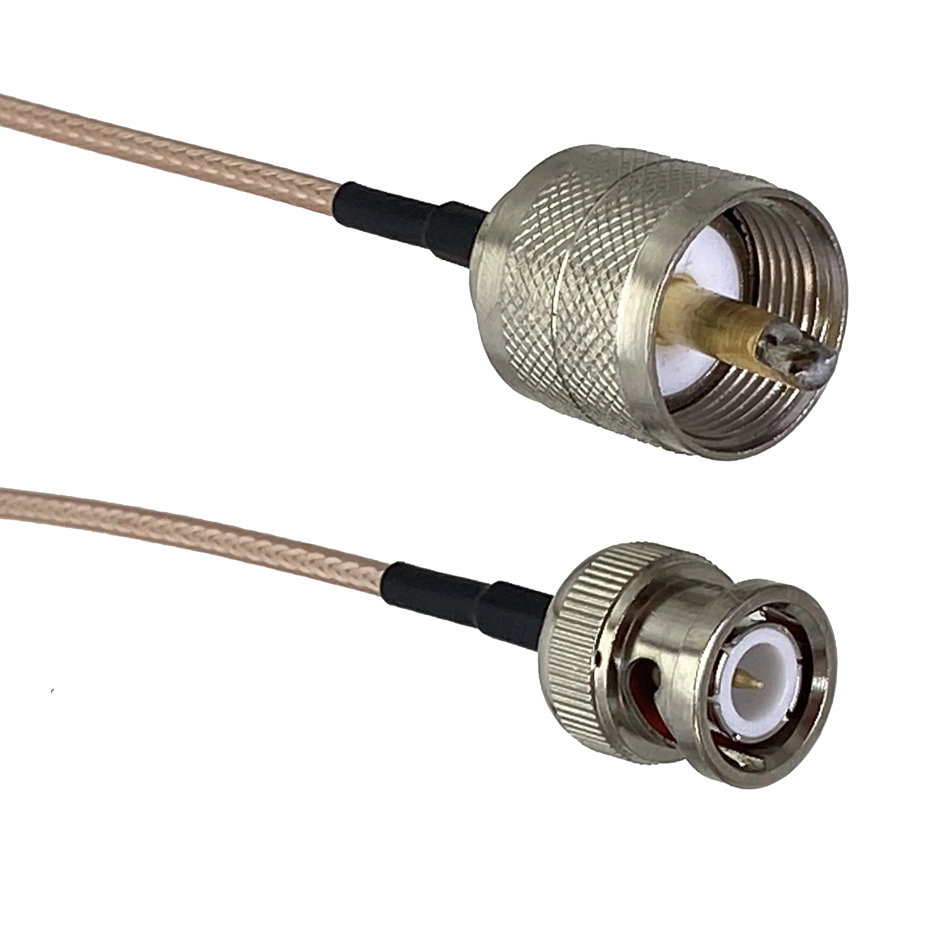 Description Picture 5 of itemUHF PL259 Male Plug & SO239 Female Jack to BNC Male Connector crimp RG58 RG316 cable Wire Terminal RF jumper pigtail 6inch~10M