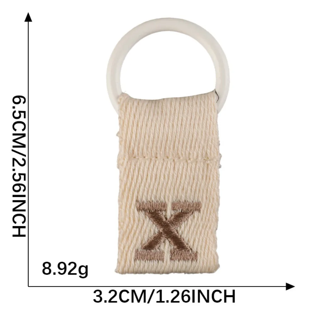 Alphabet Embroidered Key Organizer with Key Ring & Waist Buckle - Stylish Business Key Holder