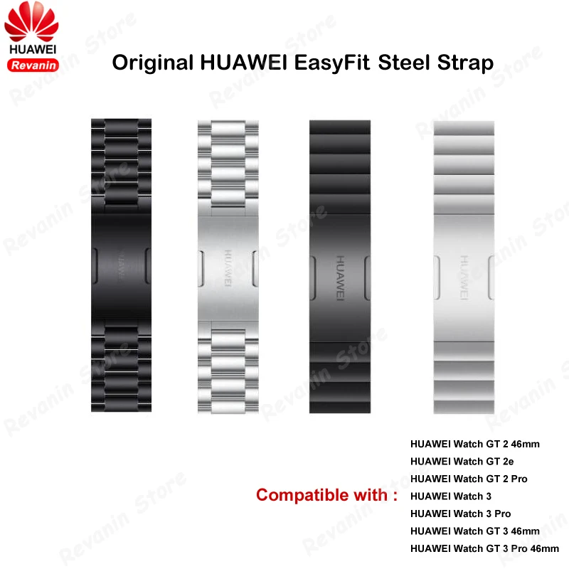 Original HUAWEI EasyFit Watch Strap GT 3 GT 3 Pro Metal Steel Titanium  Replaceable Bracelet for Watch 3 Pro GT 2 2e Watchband