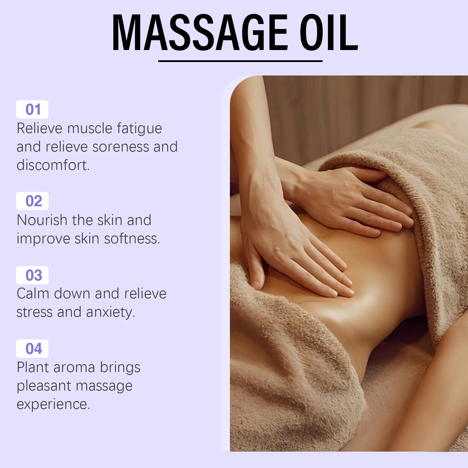 Lavender Essential Oil Moisturizing Body Skin Smoothing Soft Stress Relief Muscle Sore Help Sleep Spa Relaxing Massage Oil S608e0b6e6a3343cc9c7cc32709494f6dW