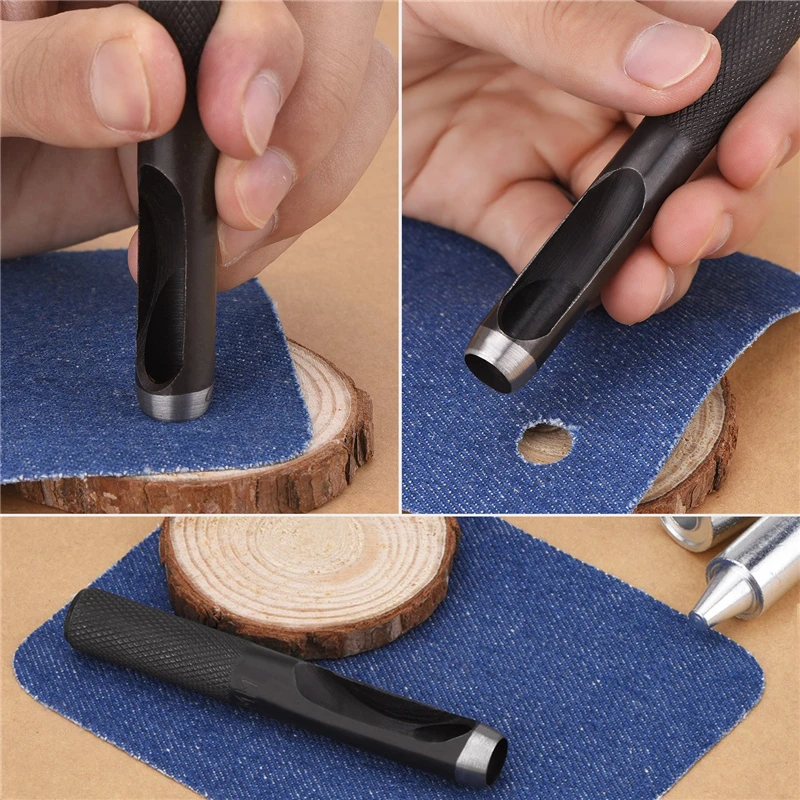 Hole Puncher Hole Punch Round Steel LeatherCraft Hollow Hand Punch 1-25mm Metal Gaskets Plastic Rubber Leather Craft Tools leather hole puncher,leather hole punch,leather punch tool,round hole punch cutter set,hole punch cutter set,round hole punch set
