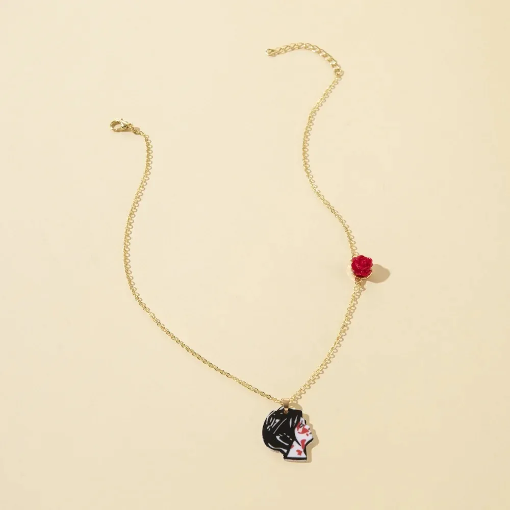 Rock Band My Chemical Romance Cosplay Necklace Music Band MCR Three Cheers Rose Unisex Choker Pendant Jewelry Accessories Props 3