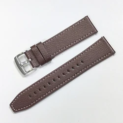Premium 20mm Leather Quick-Fit Watch Strap in Classic Style for 20MM (Dark brown)