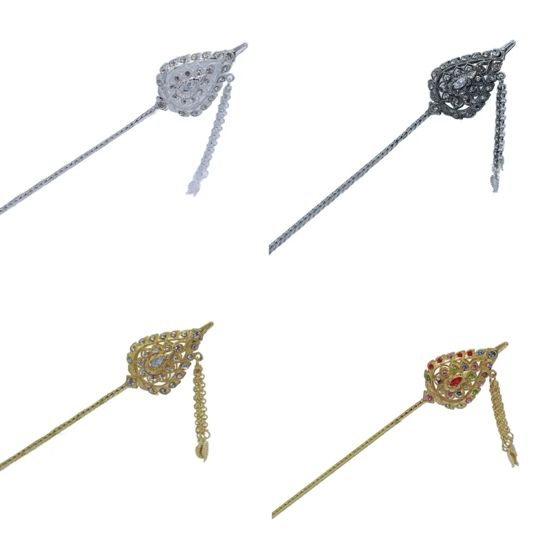 

Gold Hair Sticks For Buns gold Hair Fork Thai Traditional Pleated Hair Chopstick Dropship