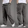 Loose Straight Leg Men's Casual Pants Summer plus Size Big Boys Long Trousers Fashionable Workwear Trousers for Men