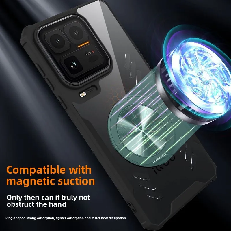 Luxury Magnetic Rotating Stand Case with Cooling and Anti-Fingerprint Features
