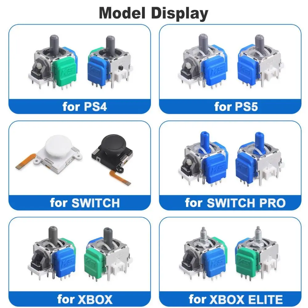 Joystick Module Anti-Drift TMR Electromagnetic 3D Analog Durable Hall ThumbStick High Precision For PS5/PS4/Xbox/Switch Pro For joystick replacement,arcade joystick,game joystick,joystick module