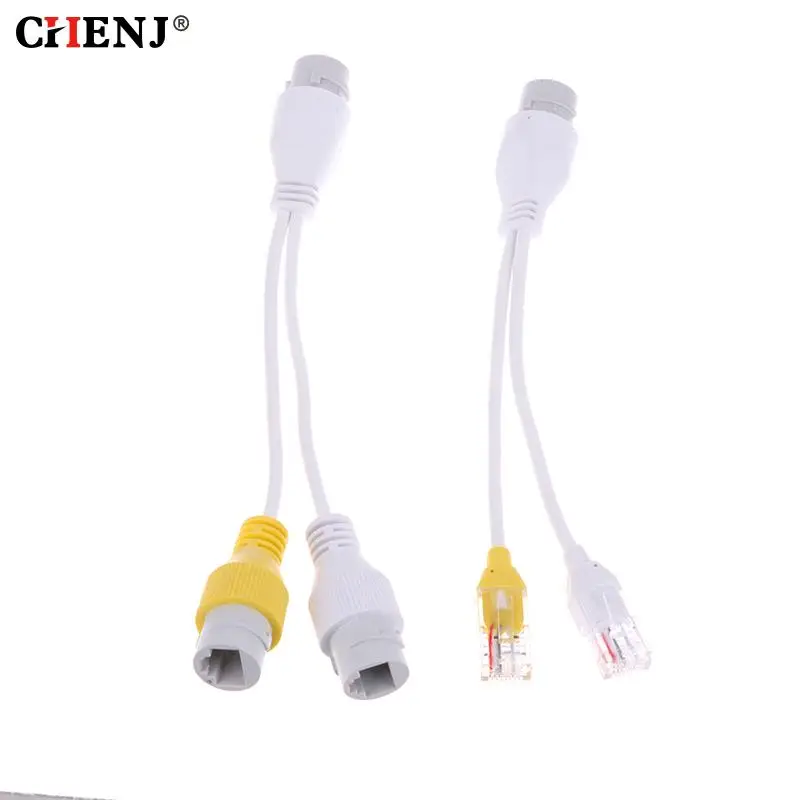 

POE Splitter 2-in-1 Network Cabling Connector Three-way RJ45 Connector For Security Camera Install Dual Purpose Poe Separator