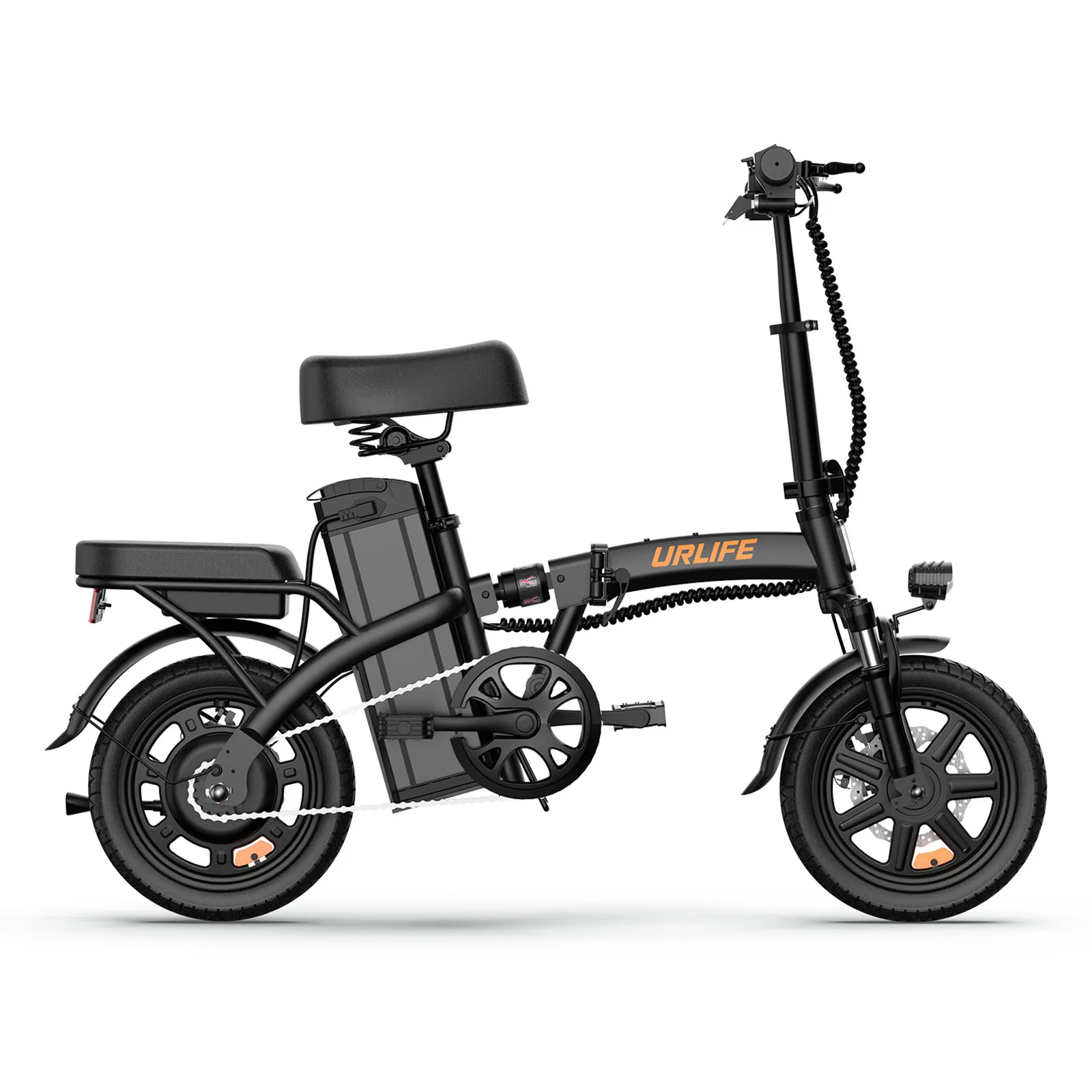 URLIFE F1L Elektrofahrrad für Erwachsene, 250 W Motor, faltbares Elektrofahrrad, 48 V, 7,5 Ah, 14 Zoll Reifen, City Commuter Elektrofahrrad – Detail 9