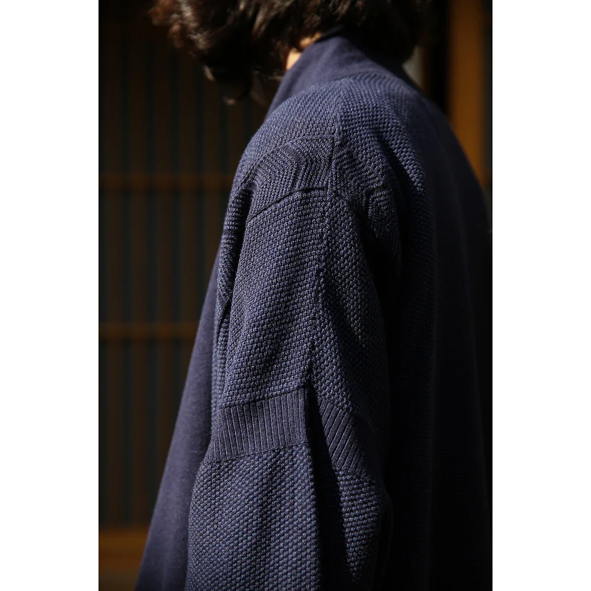 Second Order Japanese Style Kendo Jacket Retro Knitted Kimono Men's Cardigan 2