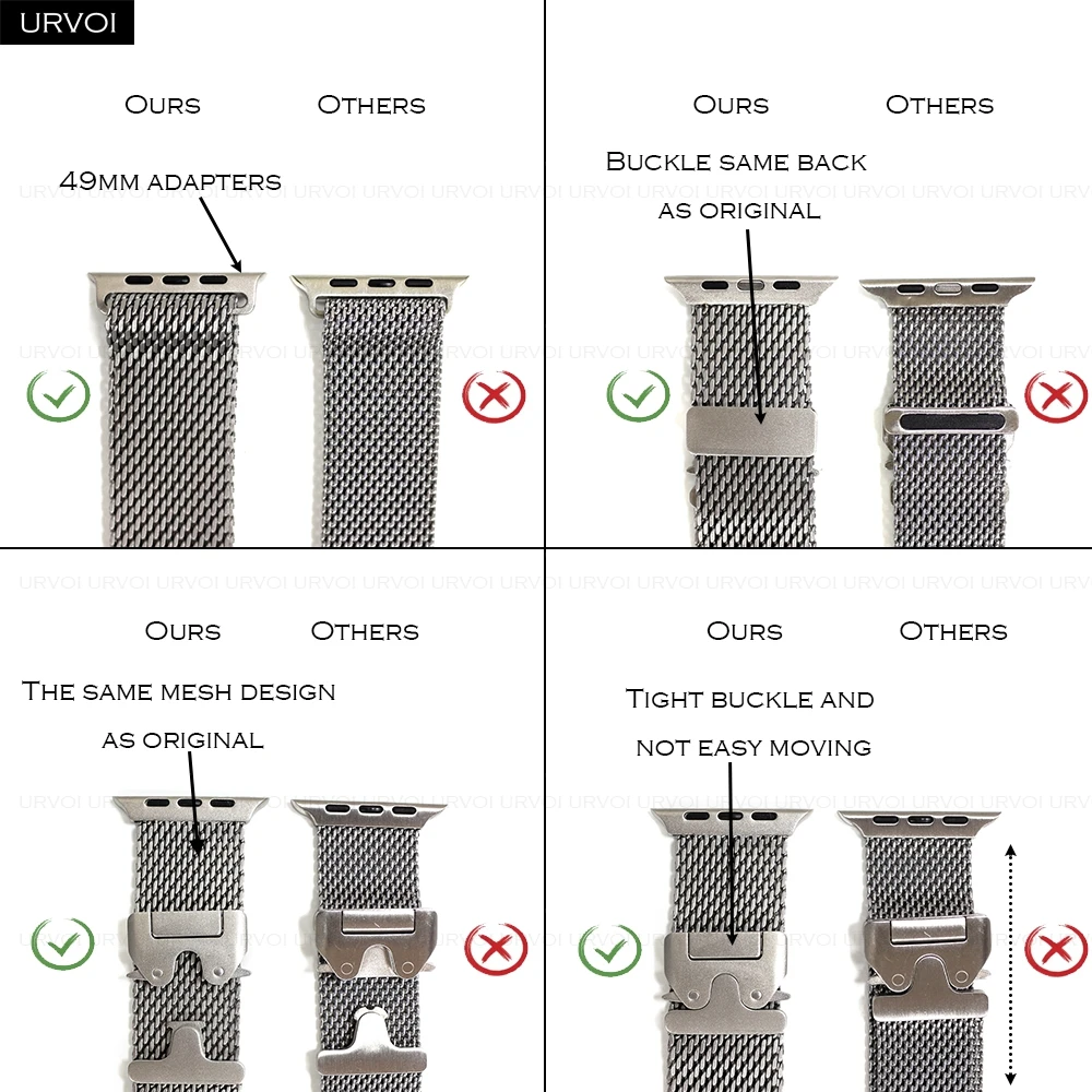 Premium Stainless Steel Mesh Strap with Secure Parachute Buckle