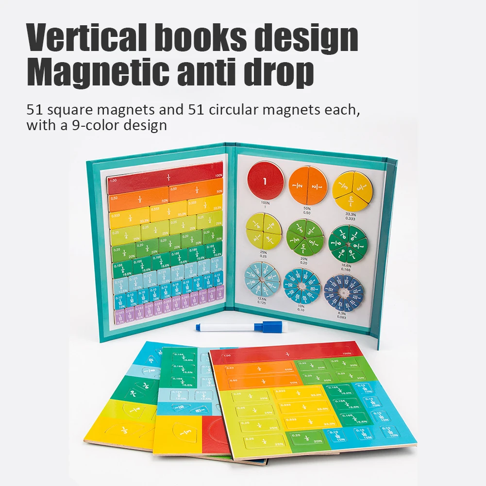 

Magnetic Fraction Puzzle Teaching Aids Math Fractions Manipulative Educational Toys Gifts For Boys Girls
