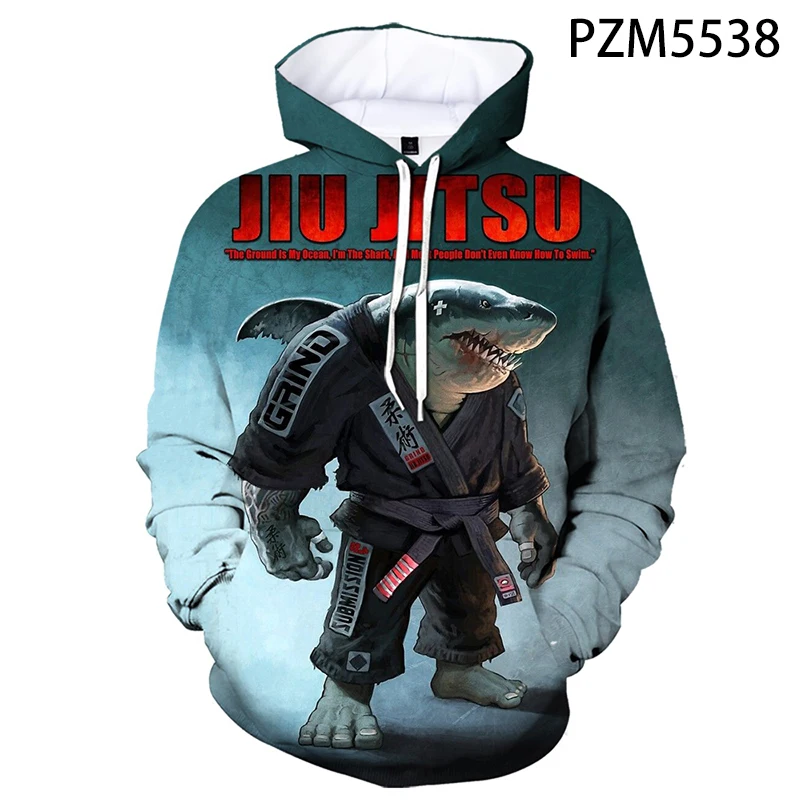 thumbnail image 1 of Nuevas sudaderas con capucha con gráficos de animales de Jiu Jitsu para hombres, sudaderas con estampado 3D, ropa de calle de moda, ropa con capucha de gran tamaño para hombres, 1 of 5