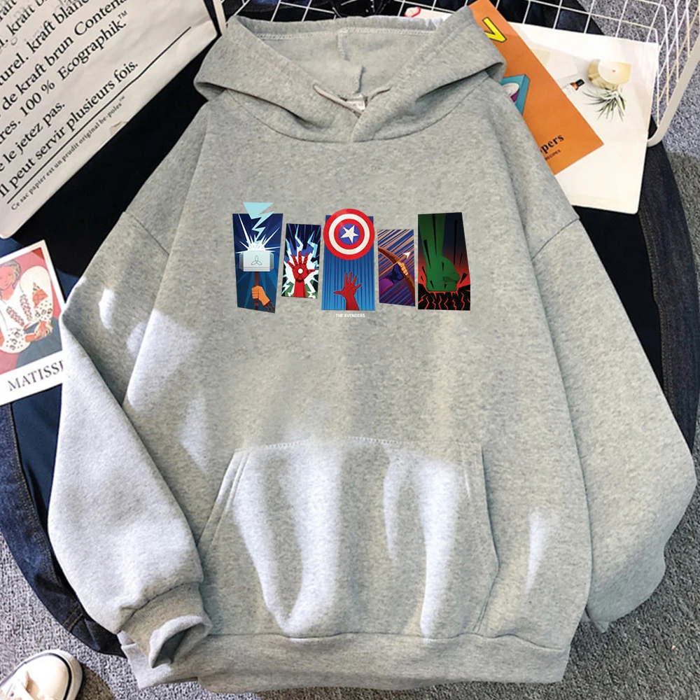 thumbnail image 1 of Sudadera con capucha de superhéroe con estampado de Marvel para hombre, ropa de calle masculina con estampado de Disney, sudadera de lana cálida con capucha de Hip Hop, otoño, 1 of 4