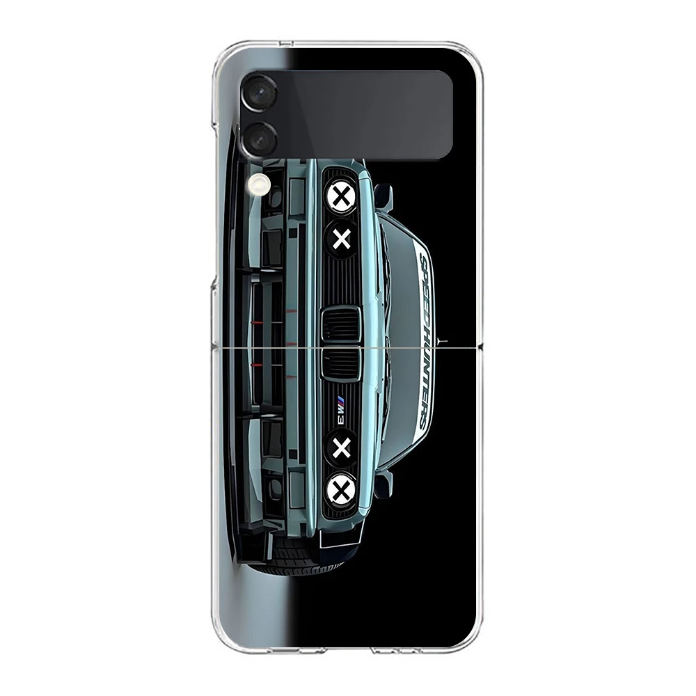 JDM Tokyo Drift Sports Car Design Hard Folding Clear Phone Case