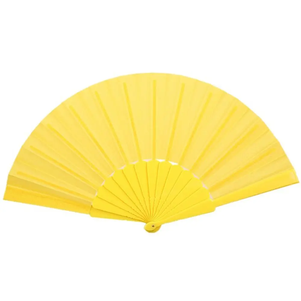 Portable Folding Fan Plain Plastic Cloth Hand Fan Chinese Elegant Fabric Hand Fan for Weddings Travel Party Dancing Cosplay 4