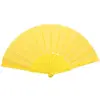 Portable Folding Fan Plain Plastic Cloth Hand Fan Chinese Elegant Fabric Hand Fan for Weddings Travel Party Dancing Cosplay 4