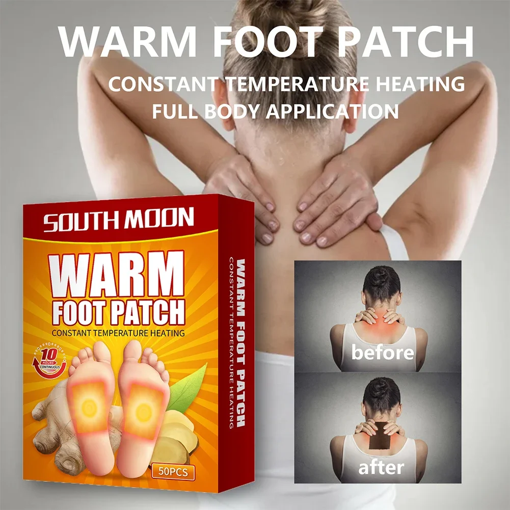 50Pcs Body Foot Warmer Sticker Air Activated Odorless Hot Insole Warmers Multifunctional Foot Warmer for Outdoor Fishing Hunting