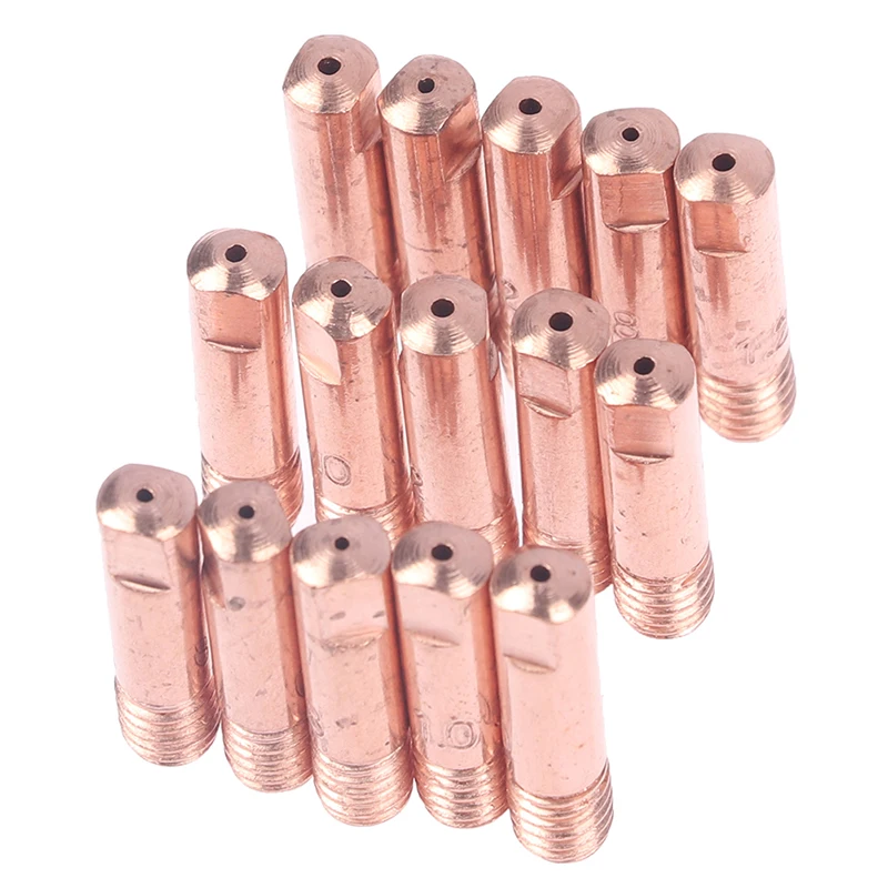 stick welding electrode holder MIG 5Pcs Tip Gas Nozzle MB-15AK M6*25mm Welding Torch Contact Contact Tip  0.8/1.0/1.2mm copper welding wire