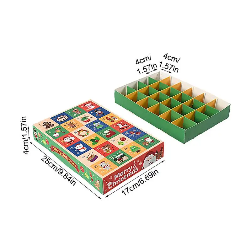 5Pcs Christmas Surprise Empty Blind Box 24 grids Child Countdown Advent Calendar