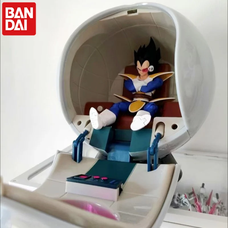 

Dragon Ball Super Saiyan Vegeta Space Capsule Spaceship Luminous Decoration Model Desktop Ornaments Collections Toy Gifts
