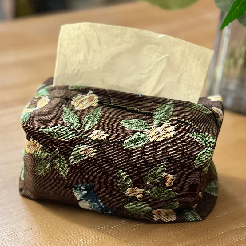 Nordic Cotton Linen Cloth Art Tissue Box Holder Car Tissue Holder Desk Table Napkin Holder Home Decor Handkerchief Box Gift 5
