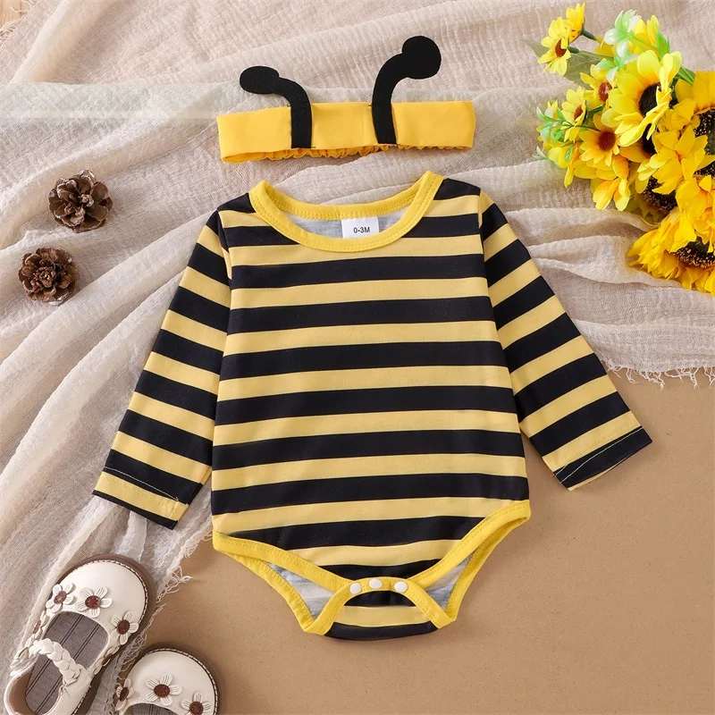 First Halloween Baby Girl Outfit Long Sleeve Romper Ladybug Suspender Skirt Dress Cute Baby Girl Fall Winter Clothes 3