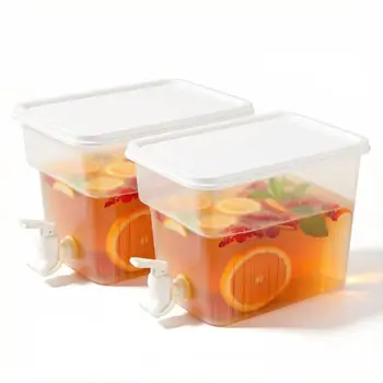 Dispenser per bevande da 3,5 litri per frigorifero, dispenser per bevande con rubinetto. Dispenser per latte, limonata e succhi di frutta con coperchi per frigorifero