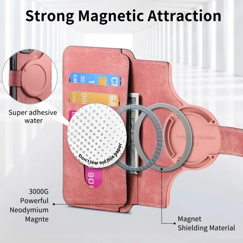 2-in-1 Multi-Card Leather Wallet Phone Case with Retro Magnetic Cover