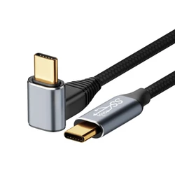 High - Power Right Angle USB - C to USB - C Fast Charging Cable, 0.5M - 3M Length (0.5m)