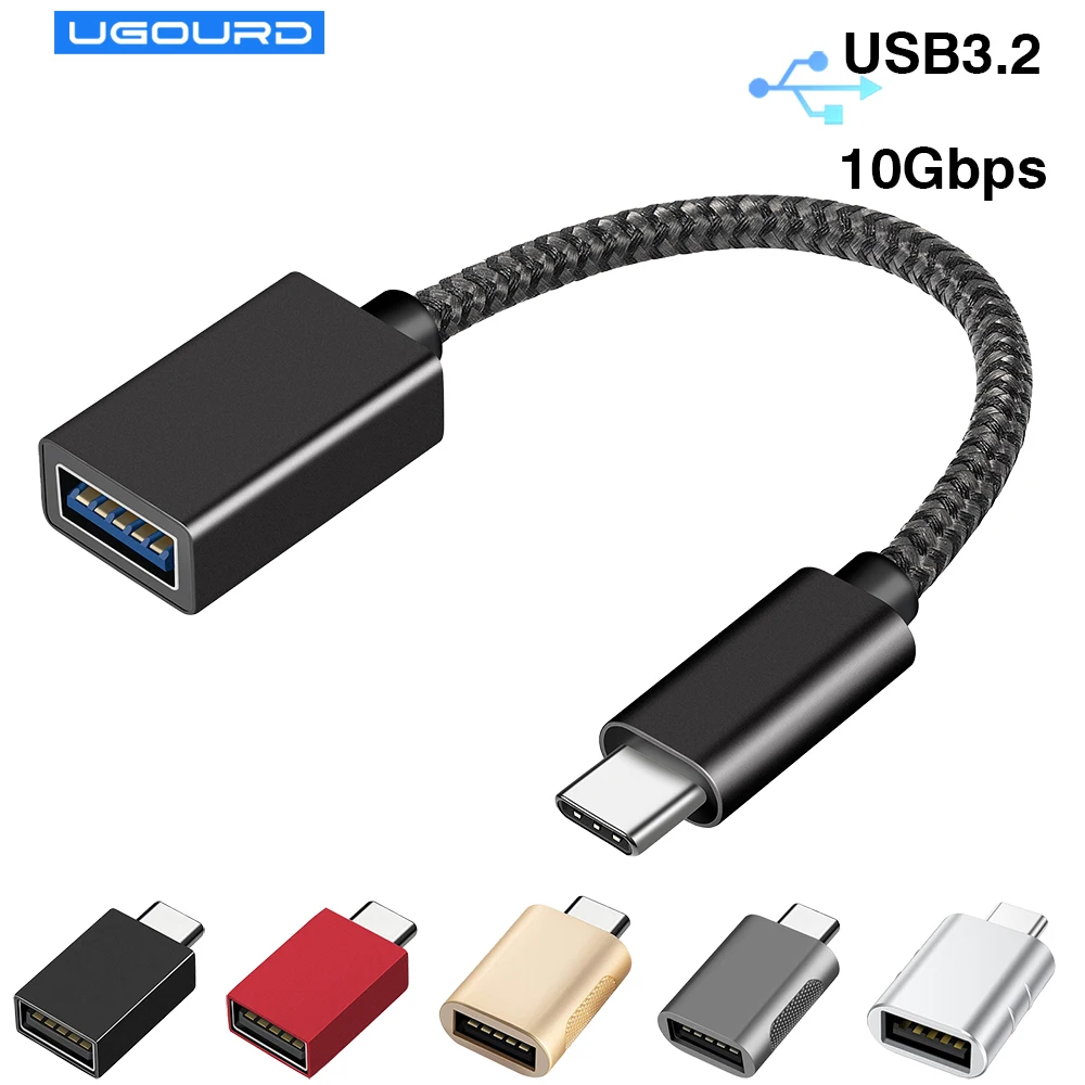 OTG Cable Type C 10Gbps USB to Type C Adapter Connector for Laptop Phone Female USB to Male USB C Data Cable for Mouse Keyboard BEST SELLERS