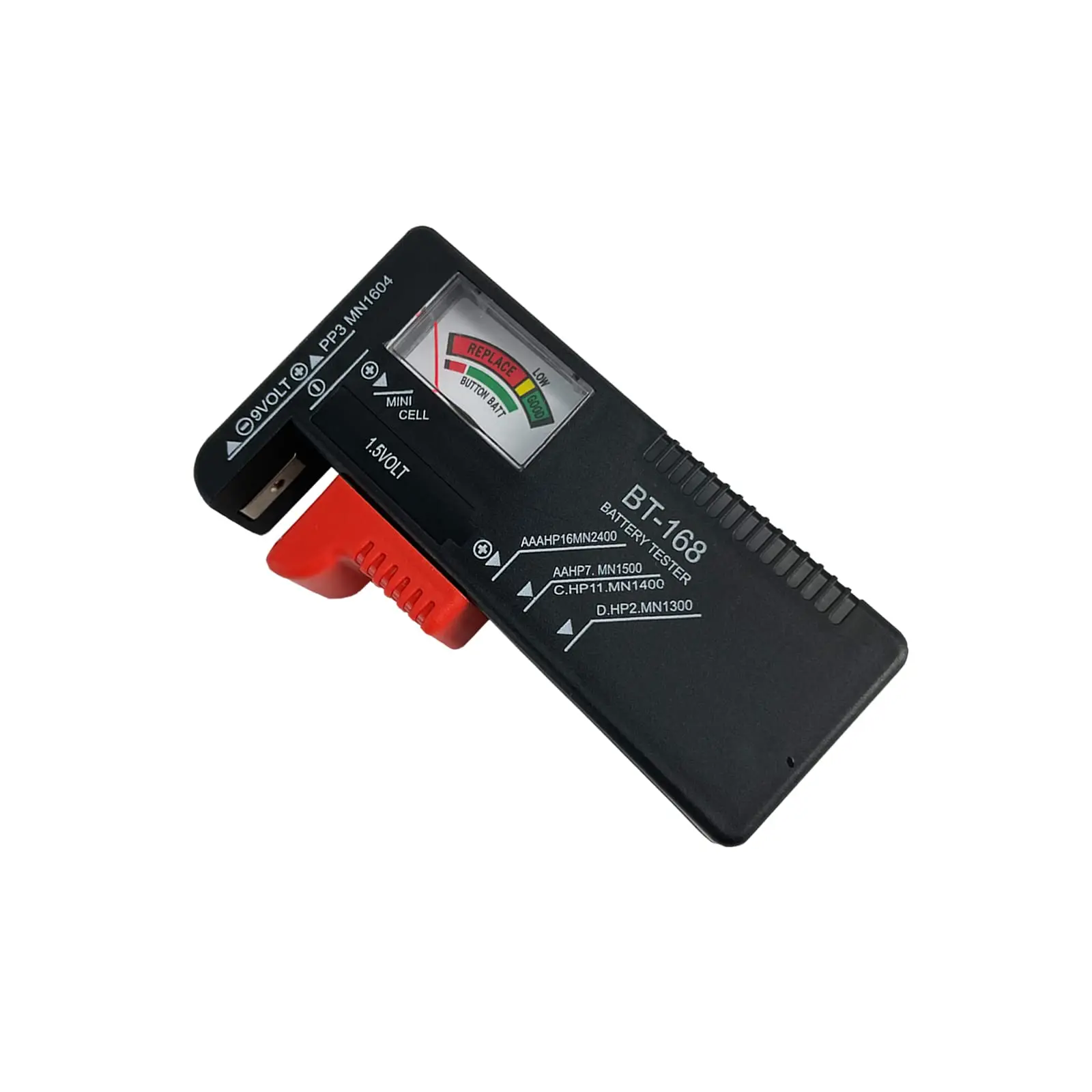 1pc Portable Battery Tester with Colour Coded Meter for AA/AAA/C/D/9V/1.5V Batteries &ndash; Universal Button Cell Volt Checker BT-168