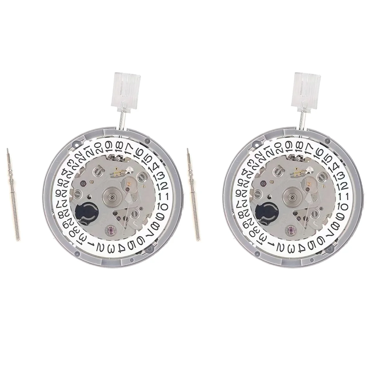 

2PCS NH35A NH35 Movement High Accuracy Mechanical Watch Movement Date At 3 Datewheel 24 Jewels Automatic Self-Winding