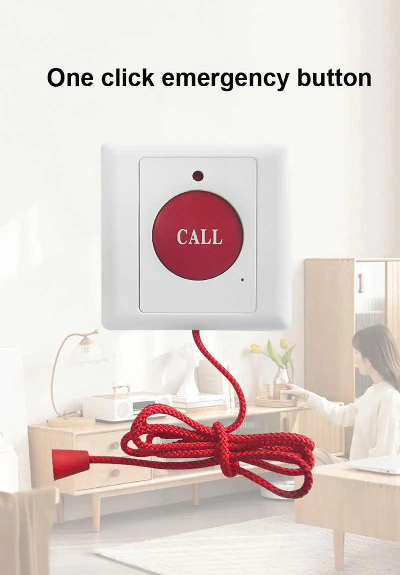 5pcs Wired Emergency Call Button Seeking Help With Fire Switches 86 Box Panels Used In Hospital Bank